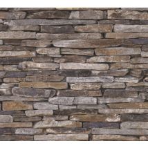 Papier peint vinyle sur intissé pierres plates naturelles 53 cm x 10 m AS CREATION