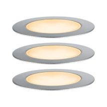 Spots encastrables extérieur LED blanc chaud IP67 3x2W 3x90 lumens 24V Kit de démarrage - Floor Plug & Shine PAULMANN