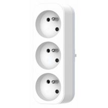 Multiprise murale 3 prises ou triplite blanc - QUARX