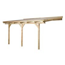 Pergola adossée - 671 Imprégné - 424 x 306 cm Livraison gratuite domicile WEKA