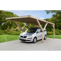 Abri garage carport simple en Y avec toit en PVC 612 Livraison gratuite domicile WEKA