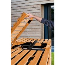 Cache poubelles - marron miel - 2 poubelles Livraison gratuite domicile WEKA