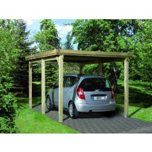 Carport 1 voiture 617 T1 toit en galva Livraison gratuite domicile WEKA