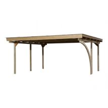 Carport double - 616 avec arc - 500 x 500 cm Livraison gratuite domicile WEKA