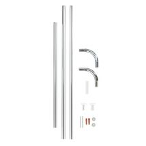 Barre d'angle universelle chromée, diamètre 20 mm