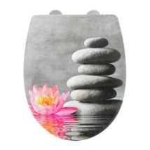 Abattant WC déclipsable Water Lily en thermoplastique avec freins de chute WENKO