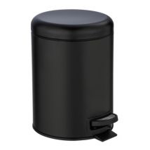 Poubelle à pédale Leman noir 5 litres WENKO