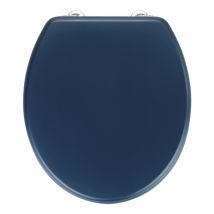 Abattant de WC Prima bleu foncé marine en MDF WENKO