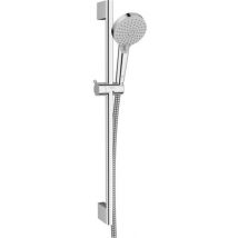 Barre de douche avec douchette 2 jets 100 mm et flexible chromés Vernis Blend Vario HANSGROHE