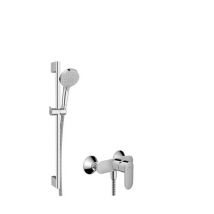 Ensemble douche 2 jets 100 mm avec mitigeur Vernis Blend chromé + Enceinte JBL - HANSGROHE