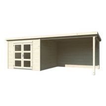 Abri de jardin bois Lya1 + Pergola Naturel 16,2m2 PALMAKO