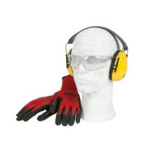 Ensemble Sécurité Gants + Lunettes + Casque OREGON