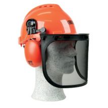 Casque de protection avec visière grillagée et protège oreilles Yukon OREGON
