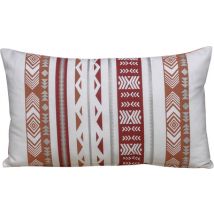 Coussin rectangulaire 30 x 50 cm imprimé ETHNIC coloris rouge Terracotta SADY'S TRADING