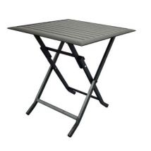 Table de jardin carré Dahlia 2 en aluminium 70x70x72 cm