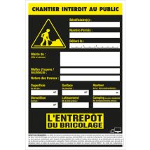 Panneau de chantier