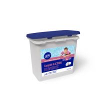 Traitement de piscine 4 actions choc en pastille 1kg sans acide borique