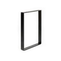 Pied rectangulaire 40 x 350 x 250 mm métal noir REI