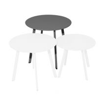 Table basse de jardin ronde Massai en acier diamètre 50 cm PROLOISIRS