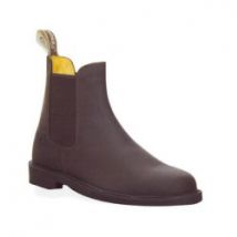 Derby Stivaletti modello Jodhpur in pelle ingrassata ULTIMI PEZZI Marrone 34