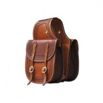 Billy Cook Bisaccia posteriore in cuoio con lavorazione border stamp Naturale