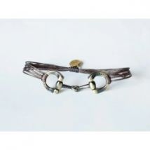 GoldSnaffle Bracciale Filetto oro brunito Marrone