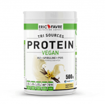 Protéines végétales tri-source, Protein Vegan Proteines - Vanille - 500g - Eric Favre