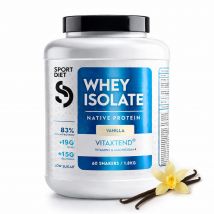 Isolat de Whey Protein VitaXtend | Haute Pureté & Croissance Musculaire | Faible en Sucres Proteines - Vanille - 1.8kg - Eric Favre