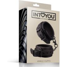 Black Shadow cavigliere bondage vegano nere imbottite catena BDSM fetish