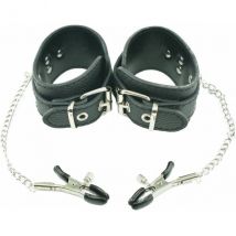 Mokko fetish Manette Premium rosse e nere cuffs bondage sadomaso