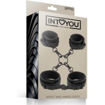 Black Shadow Set manette per polsi e cavigliere bondage imbottite per BDSM