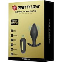 Super Potente plug anale Regina 12 X vibrazioni nero telecomando USB IPX7 memory