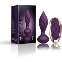 Rocks-Off Desire plug anale vibrazioni telecomando viola ricaarica USB e IPX7