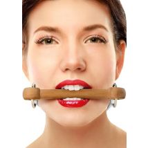 Morso gag legno e pelle Ouch! Wooden Bridle Gag premium bondage fetish BDSM