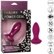 Power gem plug anale vibro 9,5 cm motore in punta viola ricaricabile silicone