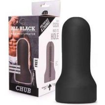 Masturbatore uomo All Black Chub super morbido testurizzato pesante nero