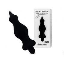 Black Amuse plug anale progressivo 12 cm morbido con vibrazioni lunghe nero