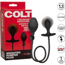 Plug anale gonfiabile pesante Colt silicone nero rimane gonfio anche senza tubo