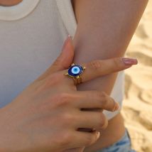 Evil Eye Gold Ring