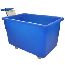 Premium Food Grade Tapered Trucks With Handle - 320L - Blue
