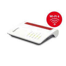 Avm fritz!box 7530 ax router wireless gigabit ethernet dual-band 2.4ghz-5ghz rosso-bianco