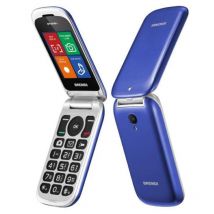 Brondi stone+ dual sim 2.4 clamshell flip attivo fotocamera tasti chiamata diretta torcia italia blue