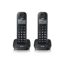 Brondi gala twin coppia di cordless ampio display 20 memorie id chiamante nero