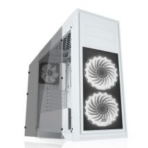 Itek titan 05 advanced case midi-tower gaming ventole 3x12cm (2 ventole led rgb) finestra trasparente colore white