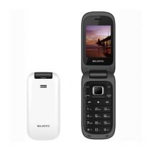 Majestic tlf lucky 48 flip umts 2.4 telefono umts display a colori fotocamera tasto sos radio italia white