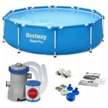 Bestway 56681 piscina frame tonda steel pro filtro 366x76 cm