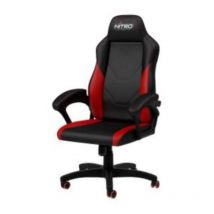 Nitro concepts c100 sedia gaming per pc seduta imbottita pelle sintetica pu nero rosso