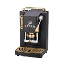 Faber pro mini deluxe macchina da caffÈ cialde 44mm 500w 15 bar 1.3lt +50 cialde mat black ottone