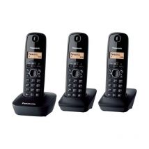 Panasonic kx-tgb613jt tris cordless display 1,4`` blocco chiamate id rubrica nero