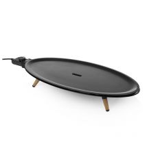 Princess table chef elypse pure piastra antiaderente elettrica 1800w 60x30 cm termostato regolabile nero